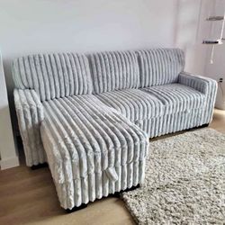 Hottest Black Friday Sale!! Corduroy Sleeper Sectional With Storage!! 