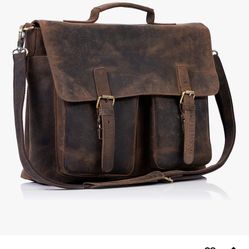 Brand New Leather Briefcase Messenger Bag