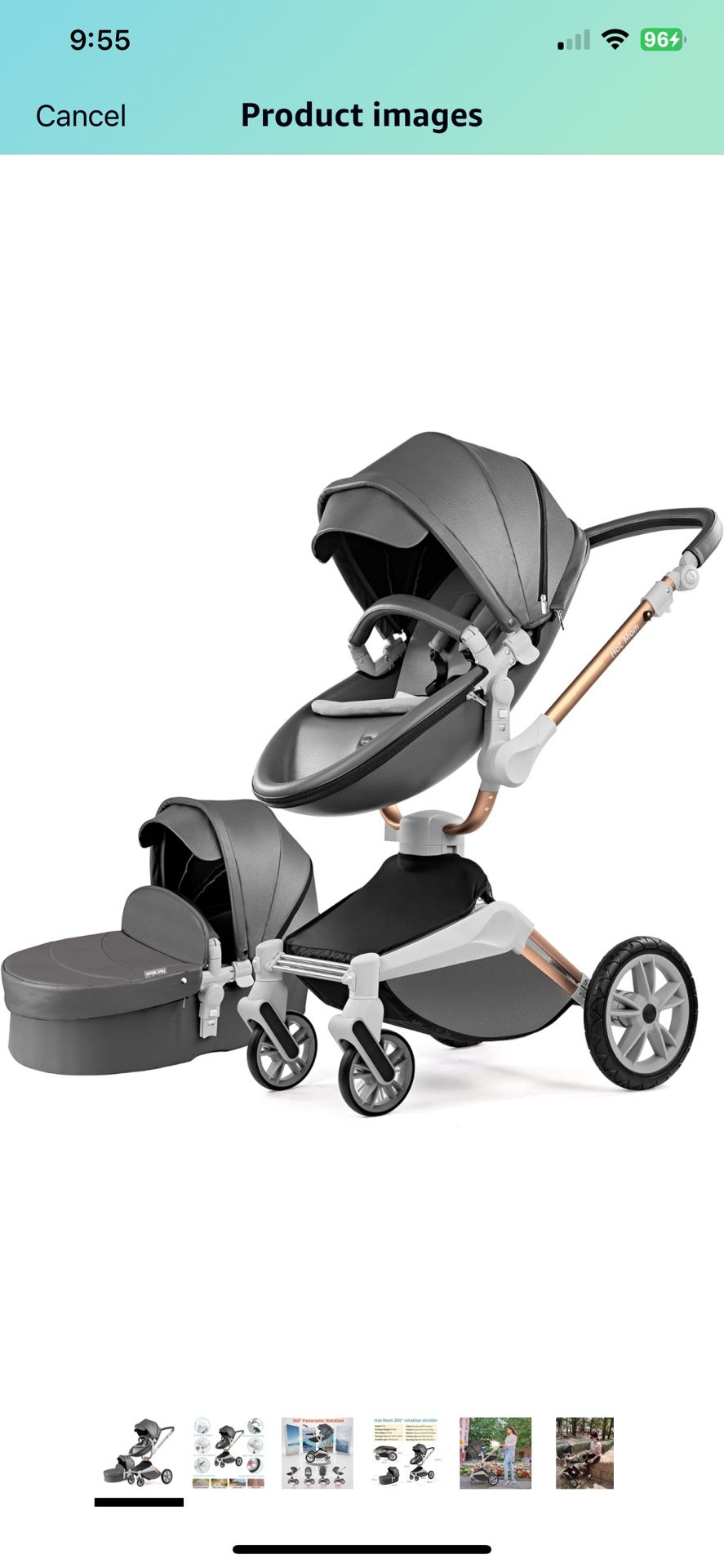 Hot Mom 2 Ultra Baby Stroller 360 Rotation Function