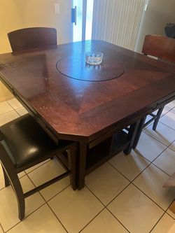Counter Height Dining Table with 4 Chairs