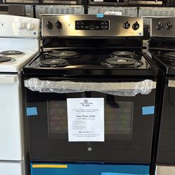 GE 4 Burner Freestanding Electric Range Stainless Steel SAVE! $500
