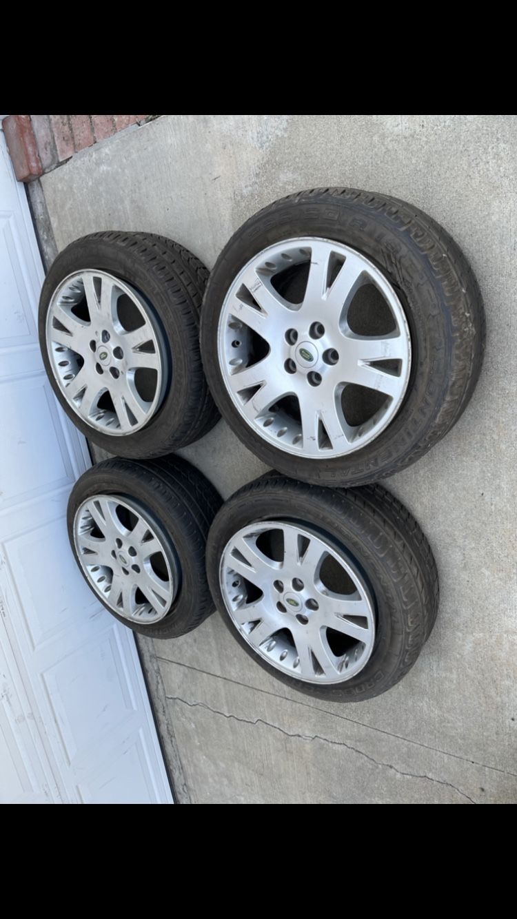 4 X 255/50r19 5x120 5x4.72 Stock Land Rover Camaro Bmw Chevy S10 Rims Wheels 90% Treads Tires