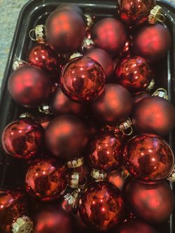 Christmas bulbs red mini