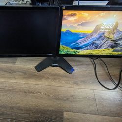 ViewSonic Dual Work Monitors With Stand 22 Inch