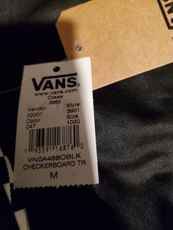 Vans - CHECKERBOARD TRACK PANT Size: M adult