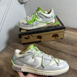 Nike Dunk Low Off-White “Lot 7” Style # DM1602-108 Size 8.5 Sneakers Shoes
