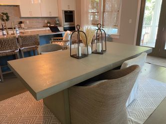 RH Cabrera Waxed Concrete Dining Table