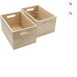 Sorbus Unfinished Wood Crates - Organizer Bins, Decorative Wooden Boxes for Adults (4-Pack)