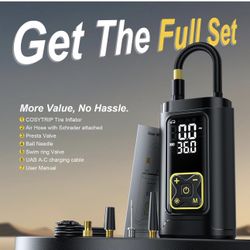 New-Tire Inflator Portable Air Compressor for Car Tires, 150PSI Digital Tire Pump with Gauge, LED Light, Auto Shut-Off, Fast Bike Air Pump for Car Tir