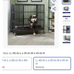 Heavy Duty Dog Crate On Wheels