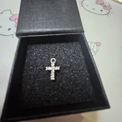 White Gold Cross Pendant