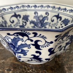 Beautiful Blue and White Porcelain Bowl