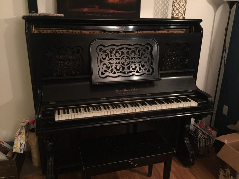 Behr bros. Victorian upright grand piano 1500
