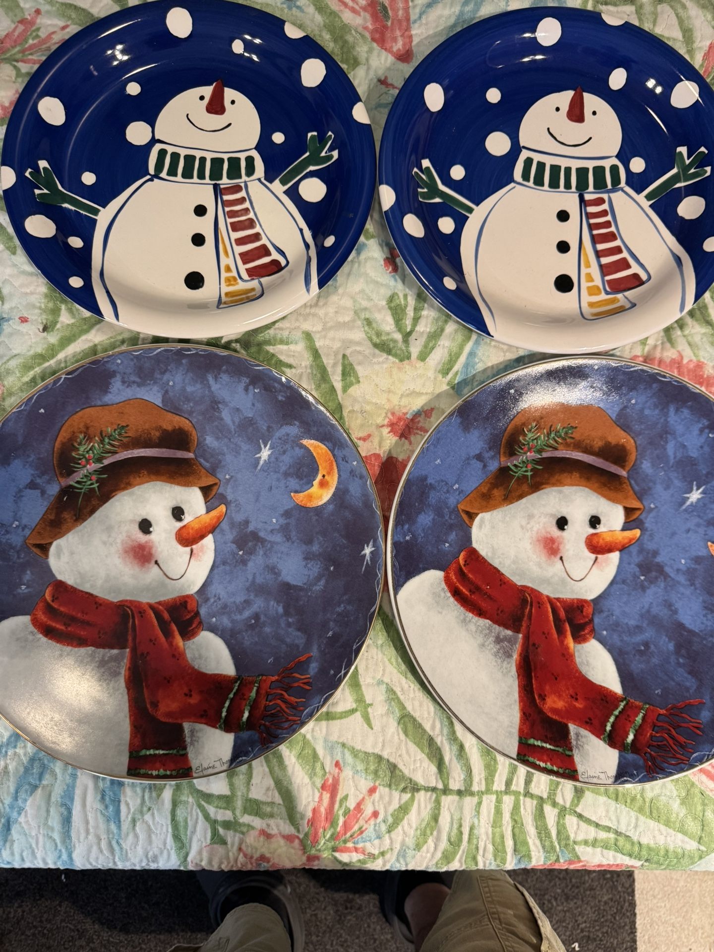 Snowman Plates