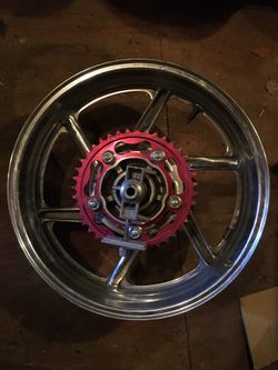 Honda F3 polished rear rim