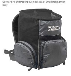 Outward Hound Poochpouch Backpack Small Dog Carrier, Grey