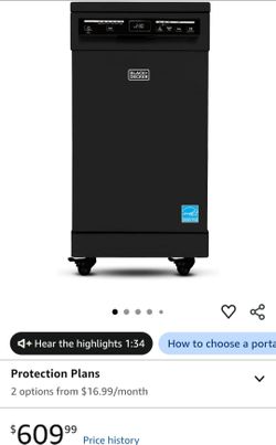 Black and Decker 18" Portable Dishwasher