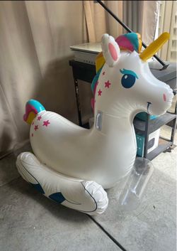 Inflatable Unicorn Ride-On Toy