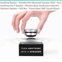 Anything Speaker - Portable Mini Bluetooth Speaker 2023 - Turn Anything Into A Speaker - Wireless Bone Conduction Induction Vibration Speaker + Gift B