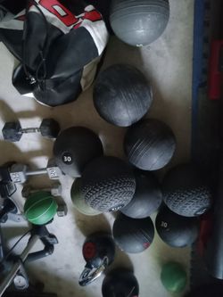 A bunch of slam balls and wall balls $2 per lb