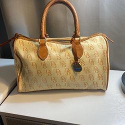 Dooney & Bourke Tan/Cream Speedy Bag Medium