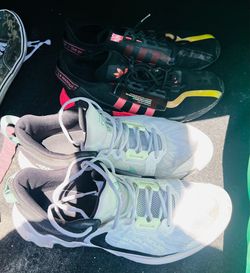 mens basketball and running shoes