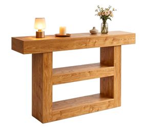 BRAND NEW IN THE BOX,UNOPENED, UNUSED-UNOPENED! 1” Thick Wood Console Table