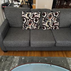 Modern Gray 2-Piece Couch — Excellent Condition