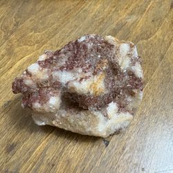 Sugary pink amethyst geode with natural red and pink amethyst clusters
