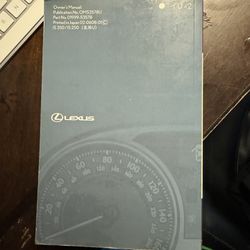2007 Is 350.   -is250.  Lexus Owners Manual Book
