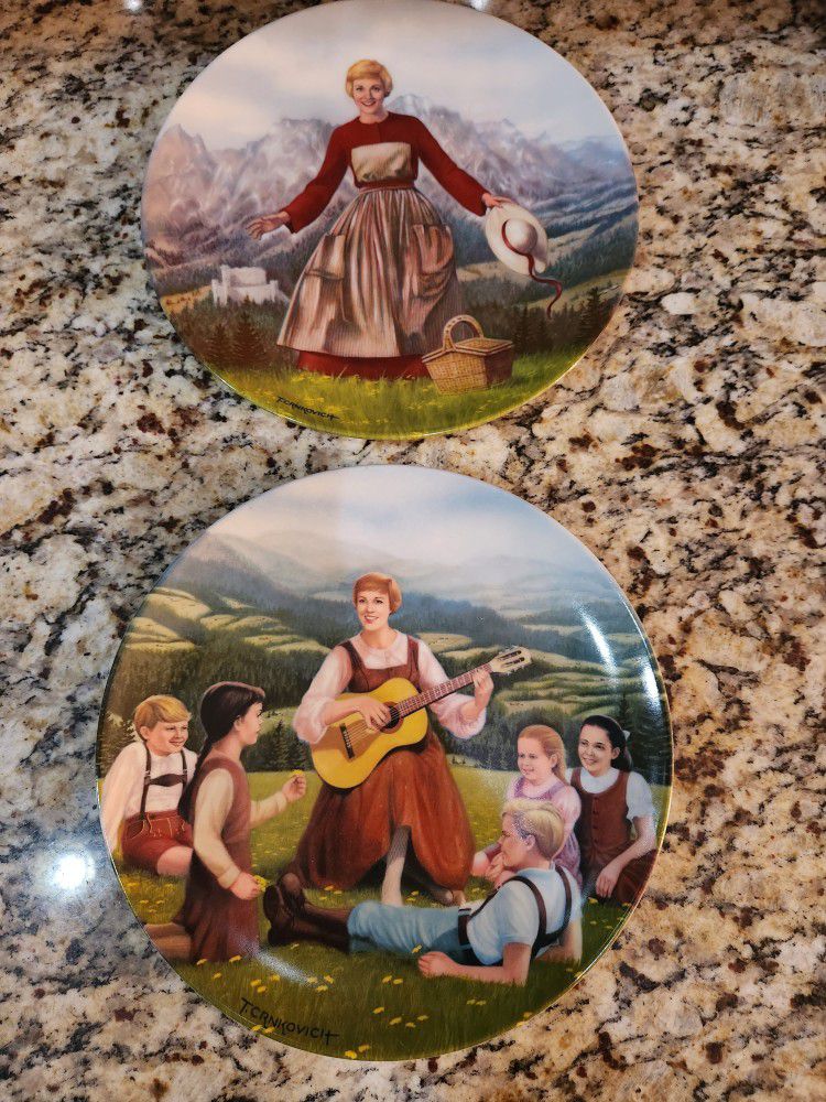 2 Sound OF Music Collectible Plates 