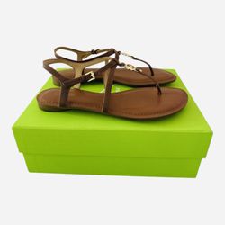 Michael Kors Brown Sandals with Gold Details Size 7 or 6.5