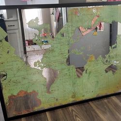 World Market World Map Mirrored