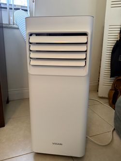 6,000 (DOE) BTU 115-Volt Portable Air Conditioner Cools 250 sq. ft. with Remote in White, Powered by Hubspace