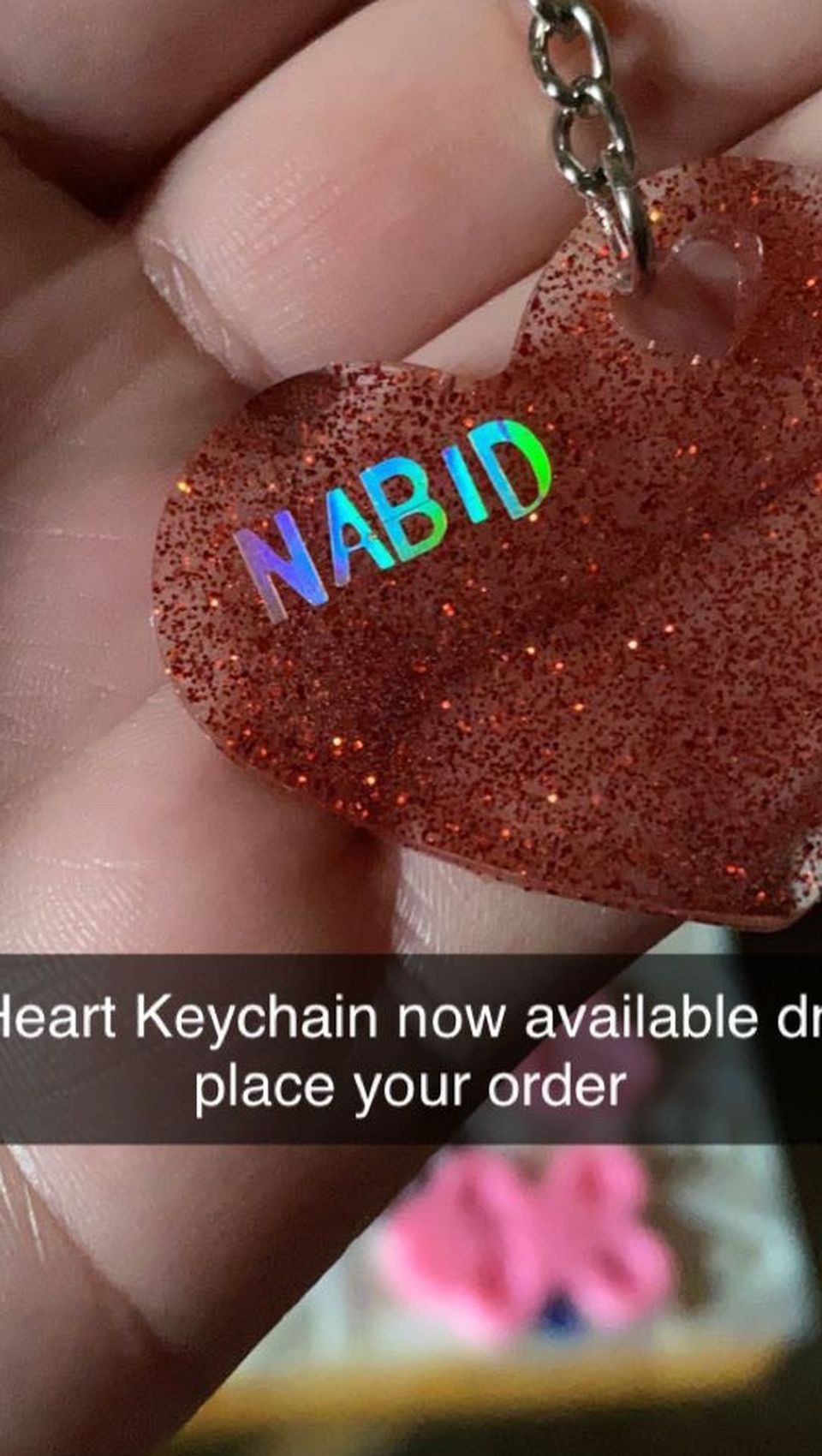 Name Heart Keychain