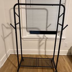 Clothes Coat Metal Rack, Black
