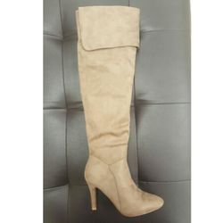 Taupe heel boots