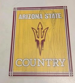 Arizona State Country 14”x11” Wooden Sign