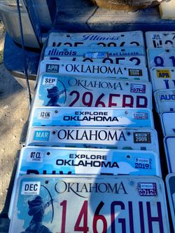 Old License Plates Different States