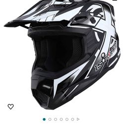 1Storm Adult Motocross Helmet BMX MX ATV Dirt Bike Four Wheeler Quad Motorcycle Full Face Helmet Racing Style: HF801 Sonic White
