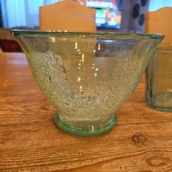 2 Rare Bubble Glass Bowls