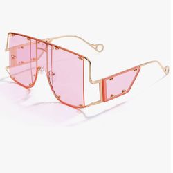 Luxurious Square Sunglasses (Pink)