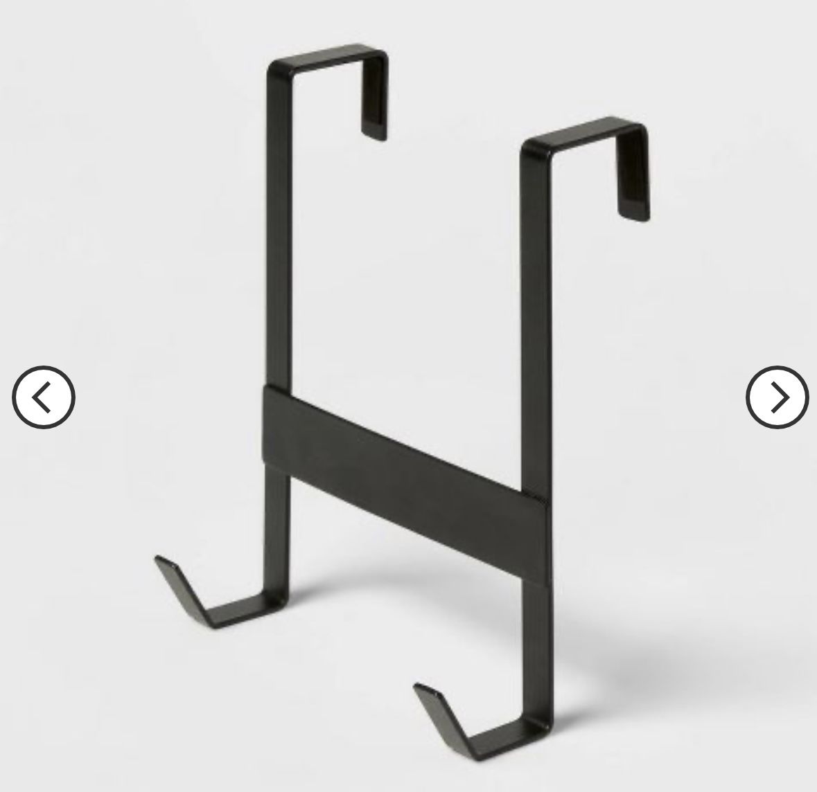 Over The Door 2 Hook Towel Rack Hanger Matte Black