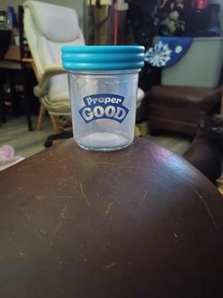 Proper Good Glass Jars with Blue Lids –