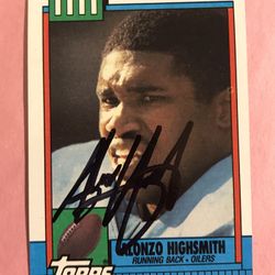 Alonzo Highsmith 1990 Topps Houston Oilers #220