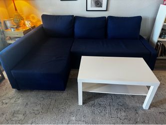 Navy blue sectional