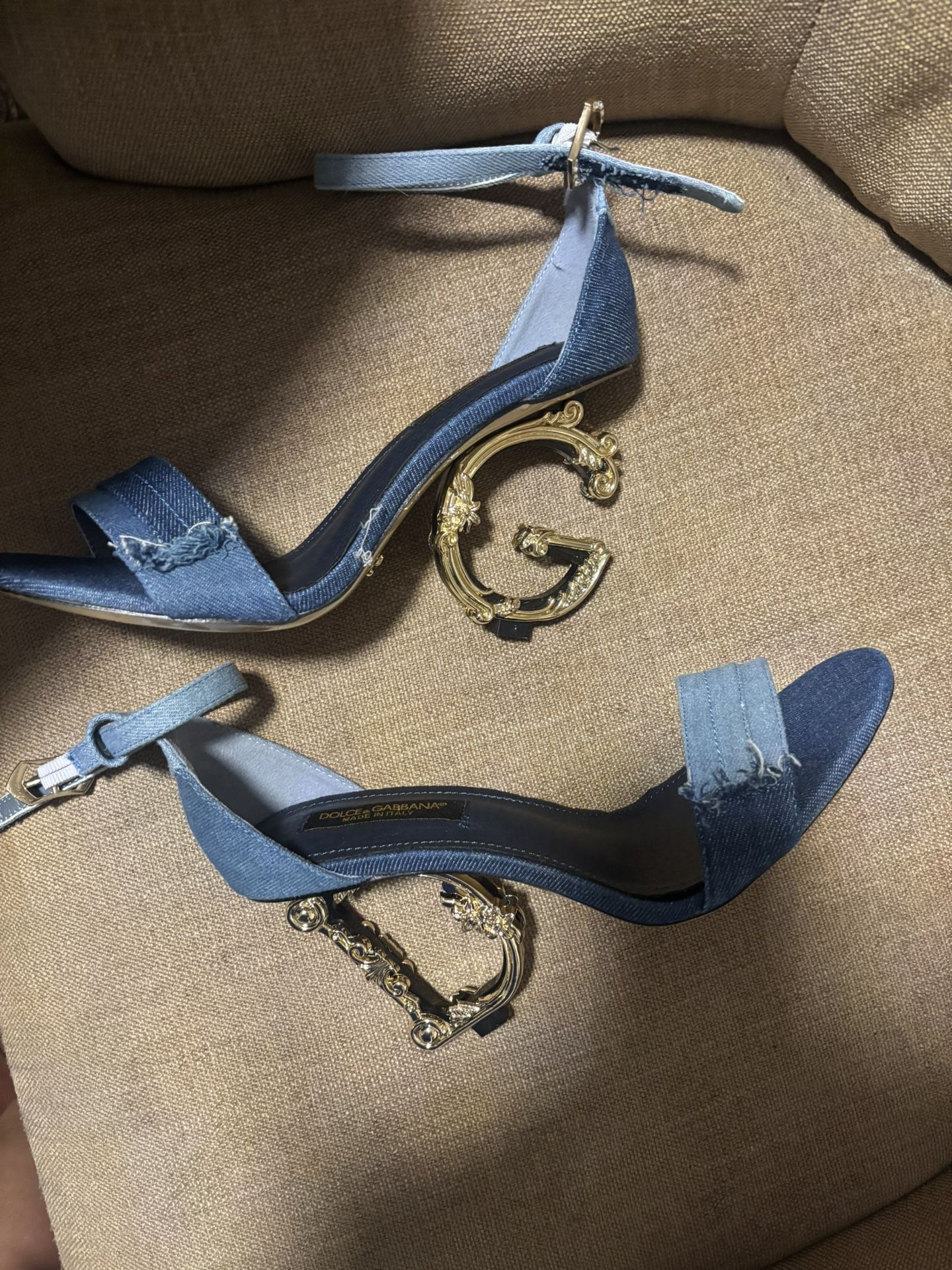Dolce & Gabbana Strap Jean Sandals Size 8