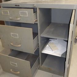 Shop Stationary Desk / Filing Cabinet 