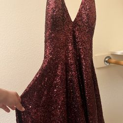 Sequin Maroon Marilyn Dress Size 04