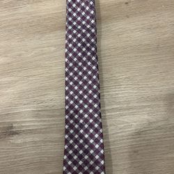 Pavesi Men’s Silk Burgundy and White Tie 